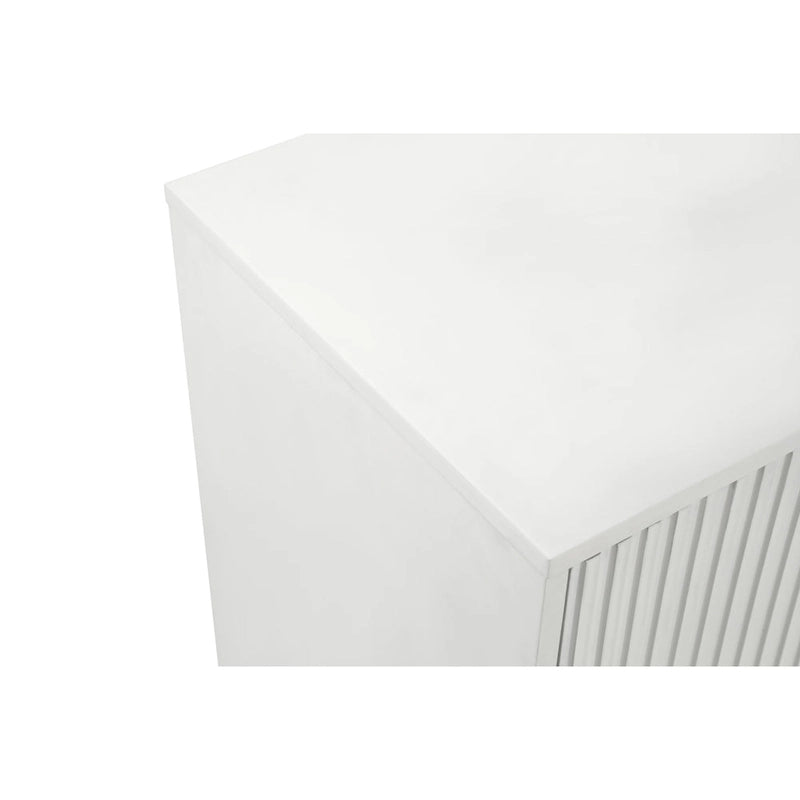 Meuble TV et buffet à 4 portes Bleu marine / Blanc antique, compatible avec un téléviseur jusqu'à 65 po