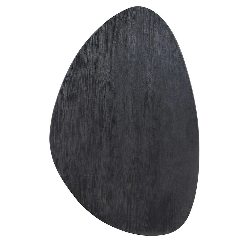 Table basse triangulaire en placage de chêne, simple
