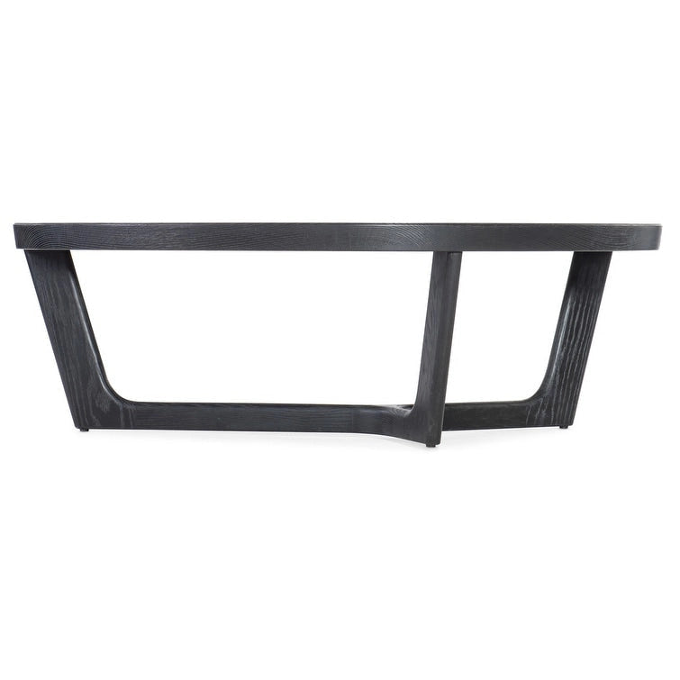 Table basse triangulaire en placage de chêne, simple