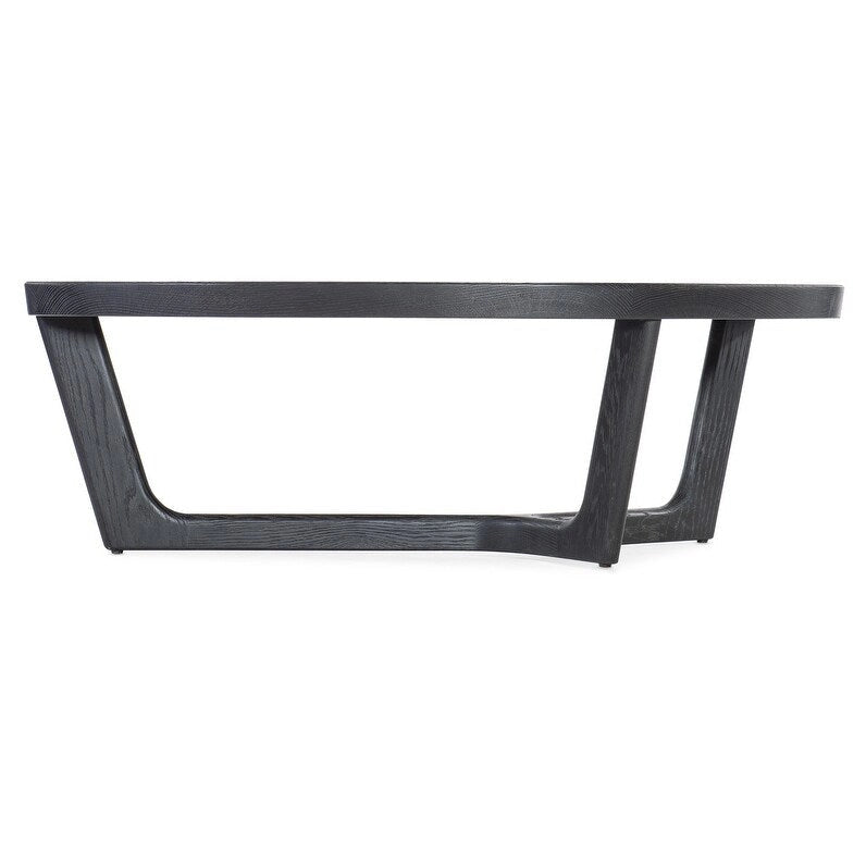 Table basse triangulaire en placage de chêne, simple