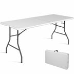 Table pliable Off-White | Plateau en PEHD | 8 places