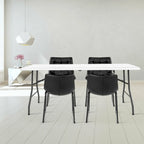 Table pliable Off-White | Plateau en PEHD | 8 places