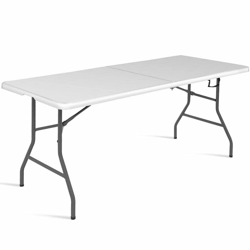 Table pliable Off-White | Plateau en PEHD | 8 places
