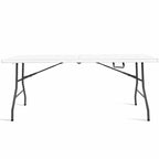 Table pliable Off-White | Plateau en PEHD | 8 places