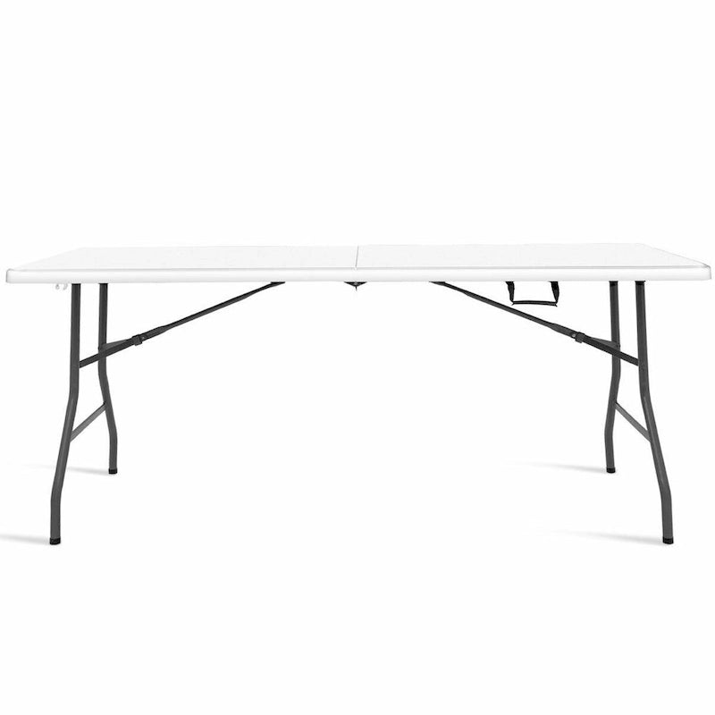 Table pliable Off-White | Plateau en PEHD | 8 places