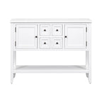 Buffet Blanc | 4 Tiroirs + 2 Armoires | Pour 1