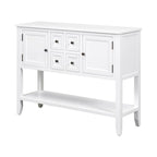 Buffet Blanc | 4 Tiroirs + 2 Armoires | Pour 1
