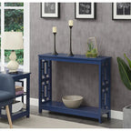 Table console avec étagère, 2 niveaux, montage par 1 personne, couleur expresso/blanc/noir