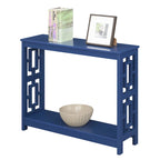 Table console avec étagère, 2 niveaux, montage par 1 personne, couleur expresso/blanc/noir