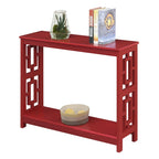 Table console avec étagère, 2 niveaux, montage par 1 personne, couleur expresso/blanc/noir