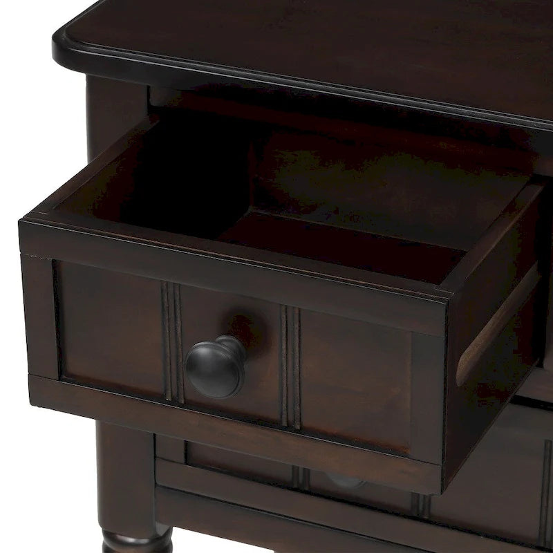 Console à 3 tiroirs multicolore avec étagère inférieure