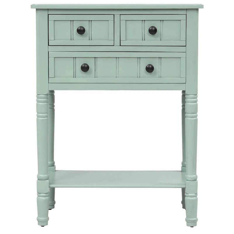 Console à 3 tiroirs multicolore avec étagère inférieure