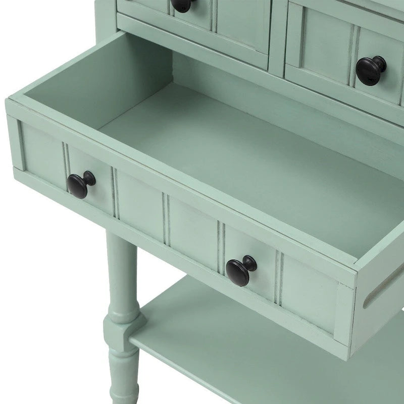 Console à 3 tiroirs multicolore avec étagère inférieure