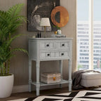 Console à 3 tiroirs multicolore avec étagère inférieure