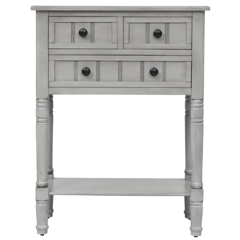 Console à 3 tiroirs multicolore avec étagère inférieure
