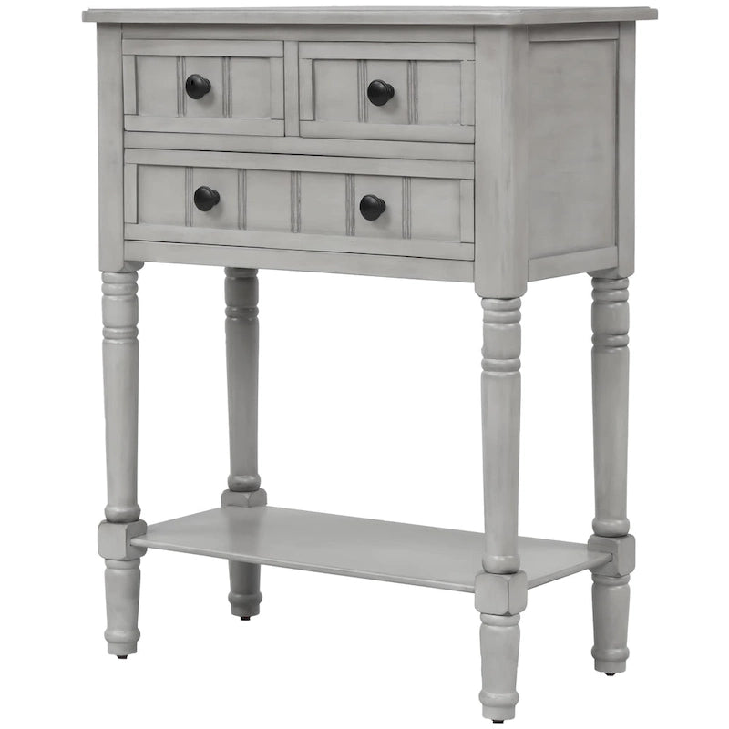 Console à 3 tiroirs multicolore avec étagère inférieure