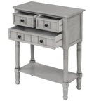 Console à 3 tiroirs multicolore avec étagère inférieure