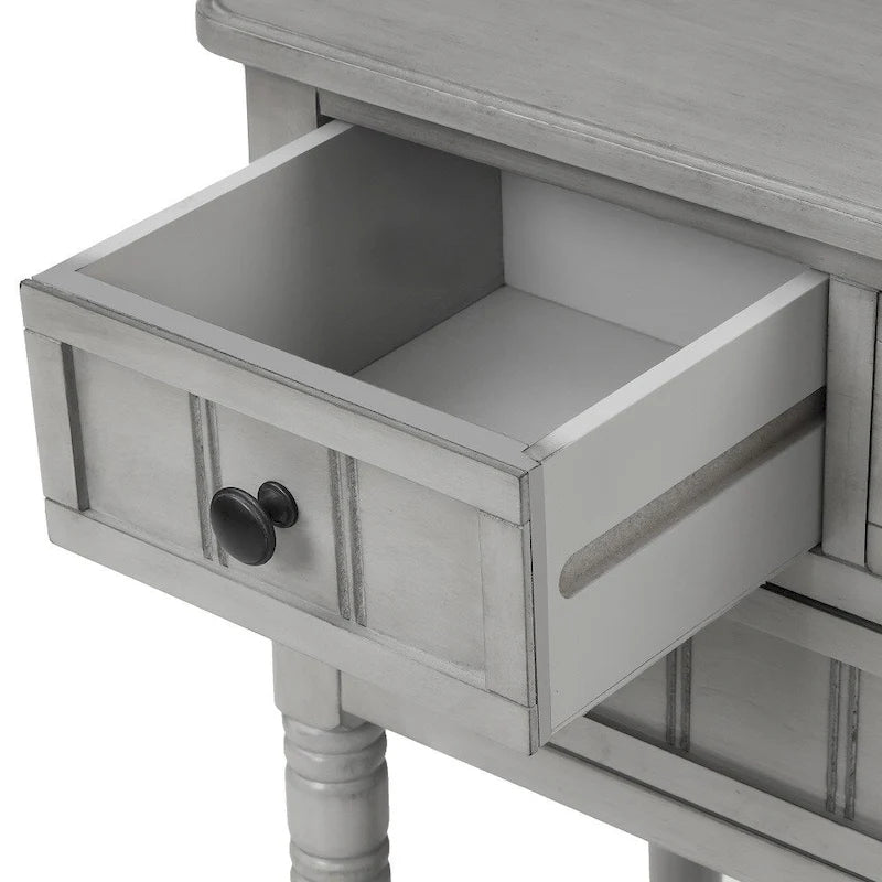 Console à 3 tiroirs multicolore avec étagère inférieure