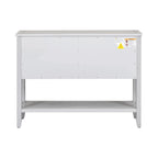 Console avec tiroirs et étagère inférieure, style antique bleu / rétro, pour 1 personne