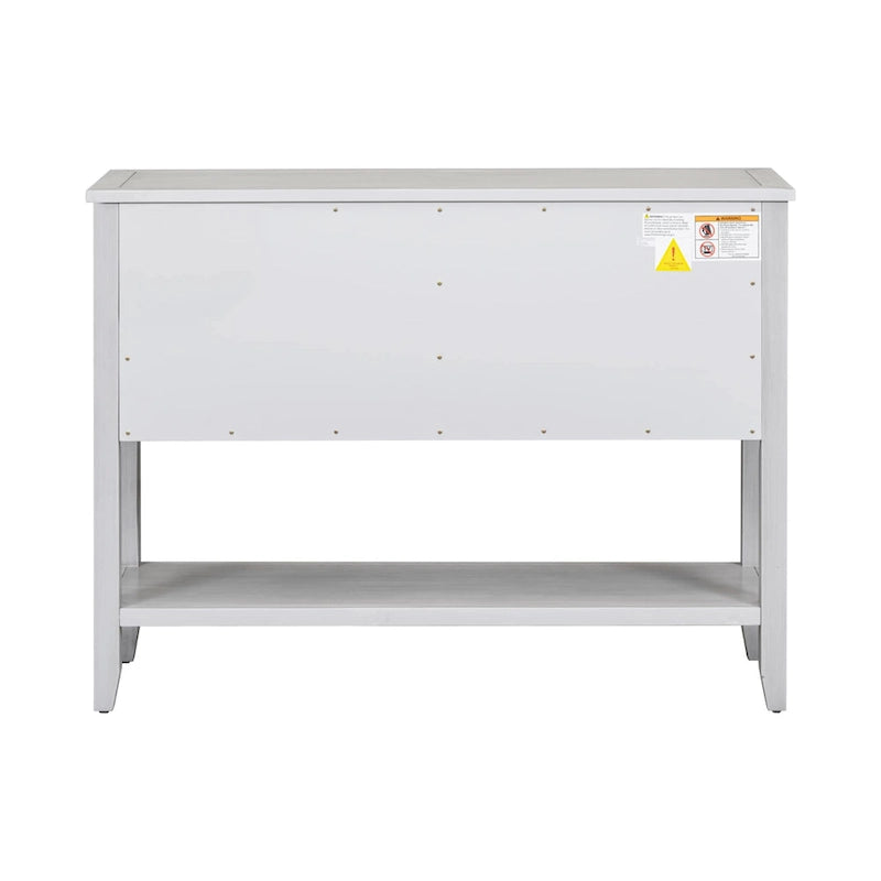 Console avec tiroirs et étagère inférieure, style antique bleu / rétro, pour 1 personne