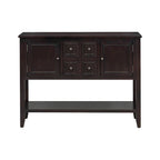 Console avec tiroirs et étagère inférieure, style antique bleu / rétro, pour 1 personne