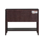 Console avec tiroirs et étagère inférieure, style antique bleu / rétro, pour 1 personne
