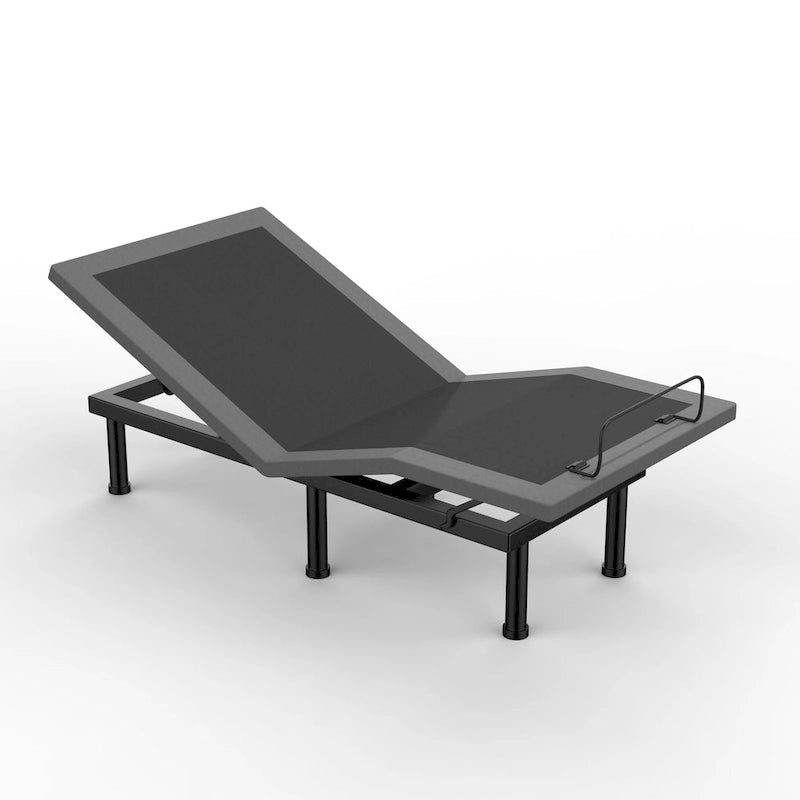 Cadre de lit réglable noir avec télécommande, 1-2 personnes