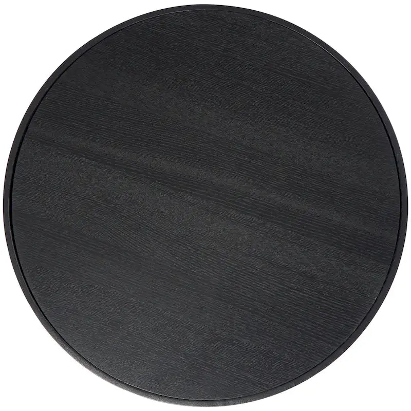 Table d'appoint/basse géométrique en métal noir – Pieds dorés, 1 étagère, pour 1 personne