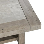 Table basse carrée grise, style industriel, plateau stratifié, 1 personne