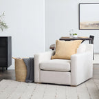 Fauteuil d'appoint rembourré crème, une place