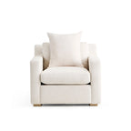 Fauteuil d'appoint rembourré crème, une place