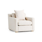 Fauteuil d'appoint rembourré crème, une place