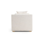 Fauteuil d'appoint rembourré crème, une place