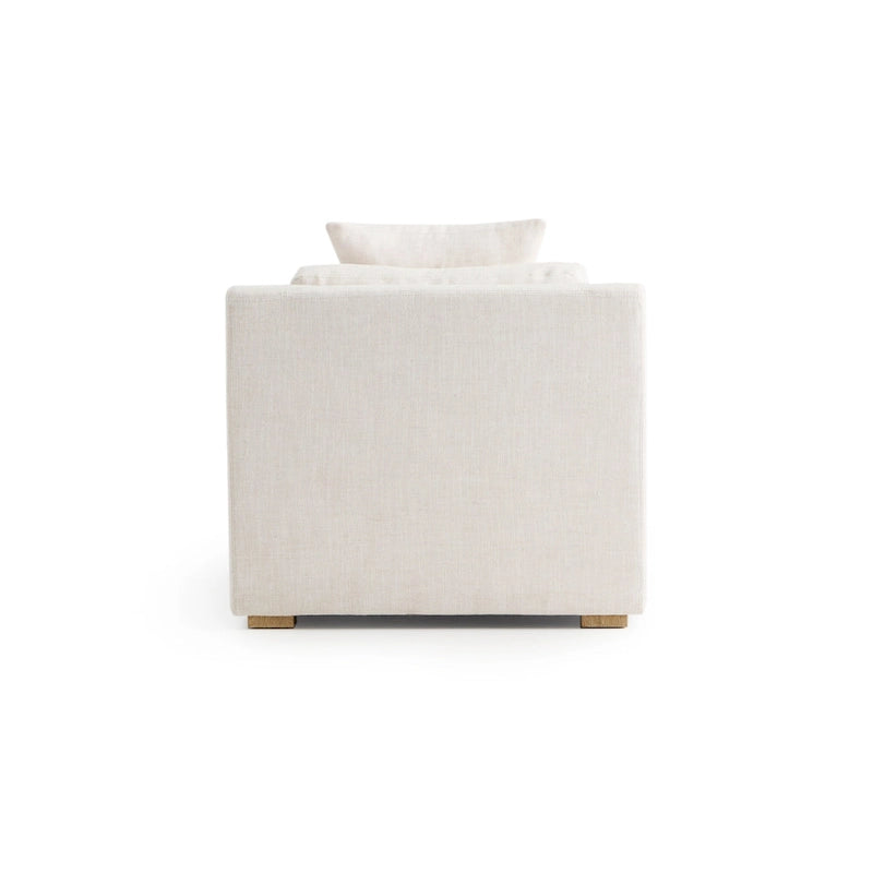 Fauteuil d'appoint rembourré crème, une place
