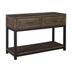 Table basse décontractée gris-brun pour 1