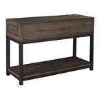 Table basse décontractée gris-brun pour 1