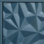 Meuble de rangement à 2 portes blanc/bleu nuit, montage par 1 personne
