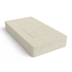 Fauteuil-lit convertible gris avec pouf, 1 personne, lit jumeau