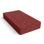 Fauteuil-lit convertible gris avec pouf, 1 personne, lit jumeau
