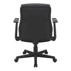 Chaise de bureau mi-hauteur en similicuir noir / chocolat / anthracite, unitaire
