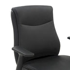 Chaise de bureau mi-hauteur en similicuir noir / chocolat / anthracite, unitaire