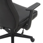 Chaise de bureau mi-hauteur en similicuir noir / chocolat / anthracite, unitaire