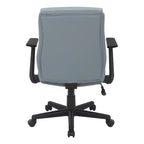 Chaise de bureau mi-hauteur en similicuir noir / chocolat / anthracite, unitaire