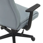 Chaise de bureau mi-hauteur en similicuir noir / chocolat / anthracite, unitaire