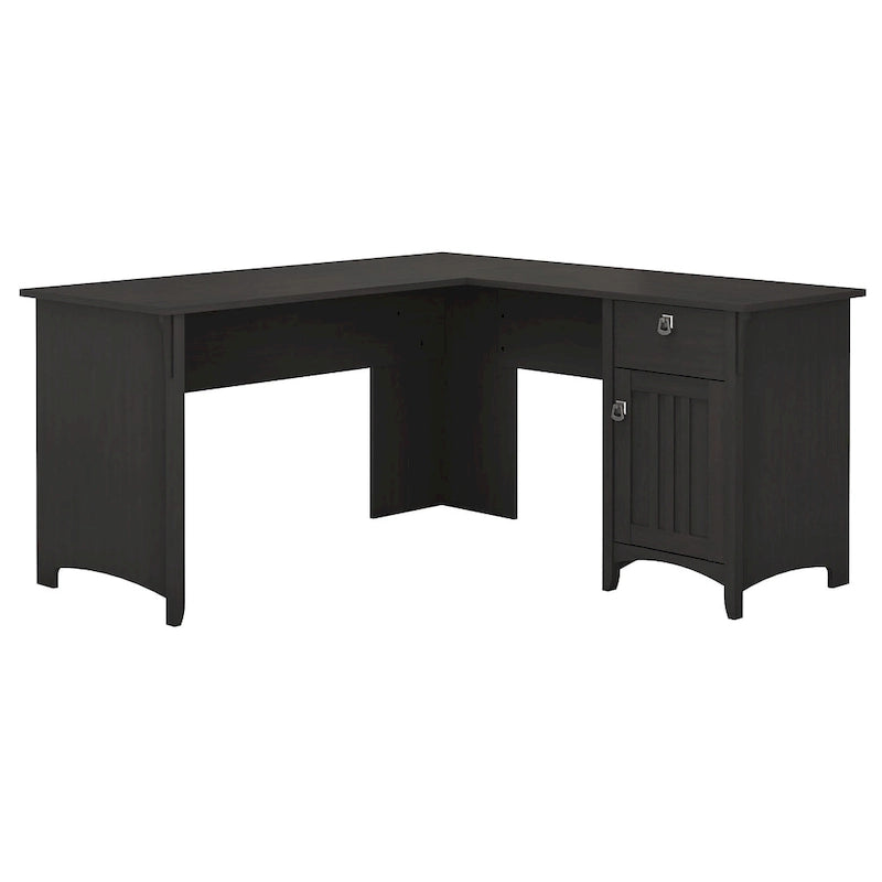 Bureau d'angle en L noir, 1 personne
