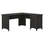 Bureau d'angle en L noir, 1 personne