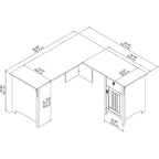 Bureau d'angle en L noir, 1 personne
