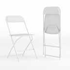 Chaise pliante en plastique, lot de 2 – Bleu/Gris/Rouge/Blanc/Noir/Beige/Marron, capacité de 295 kg