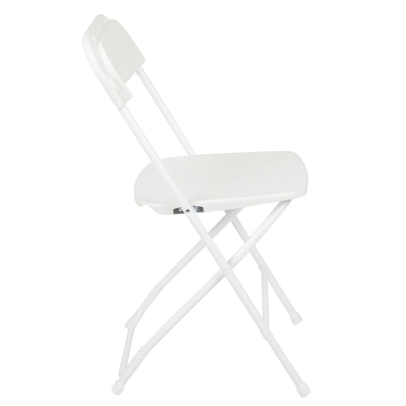 Chaise pliante en plastique, lot de 2 – Bleu/Gris/Rouge/Blanc/Noir/Beige/Marron, capacité de 295 kg