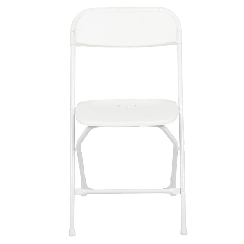Chaise pliante en plastique, lot de 2 – Bleu/Gris/Rouge/Blanc/Noir/Beige/Marron, capacité de 295 kg